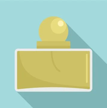 Men perfume icon, flat style Illustration