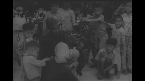 Men of PHILCAG during Civic Action Programme - 1966 Stock Footage 106403203