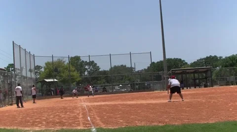 Men playing baseball Stock Footage 54164726