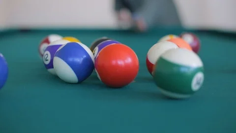 Men Playing Billiard Pool Stock Footage 126652793