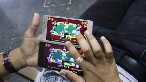 Men Playing Card Game Video stock 74149612