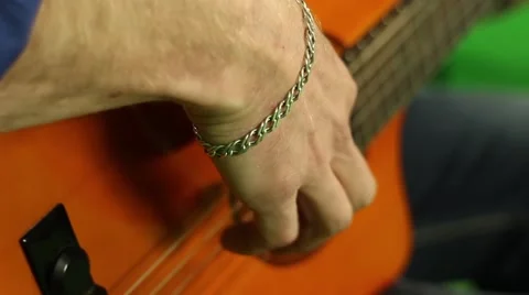 Men Playing Guitar Green Screen Stock Footage 63299630