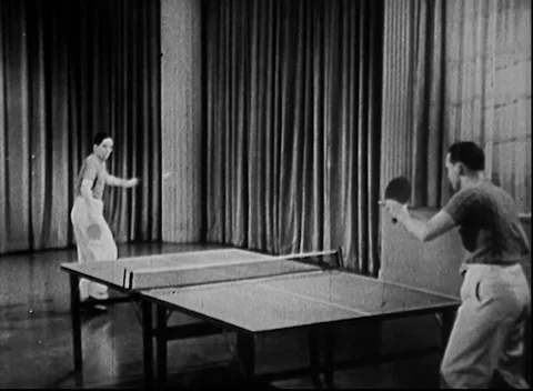 MEN PLAYING TABLE TENNIS (1948) Stock Footage 169206132