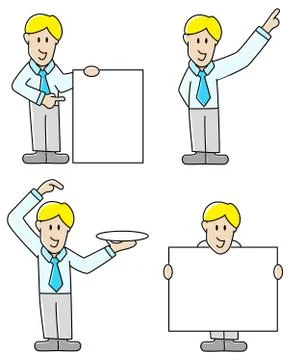 Men pointing out Stock Illustration