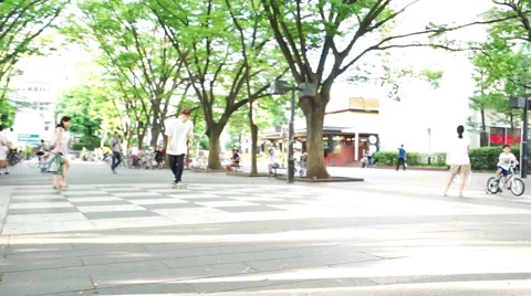 Men practicing skateboarding Stock Footage 66689900