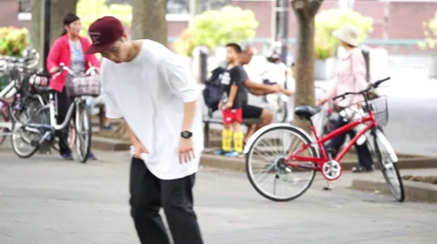 Men practicing skateboarding Stock Footage 66690050