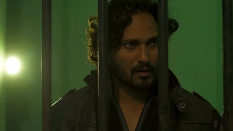 Men in prison of India Stock Footage 124335512