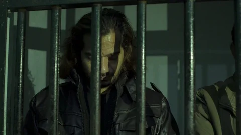 Men in prison of India Stock Footage 124476228