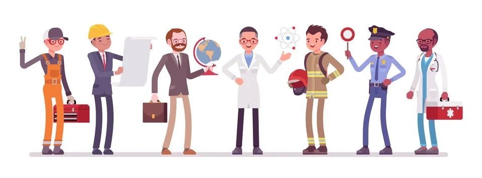 Men professions set Stock Illustration
