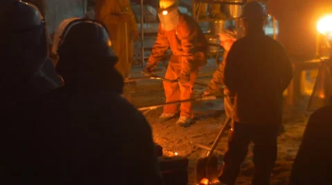 Men in Protective Helmets Stock Footage 64360173