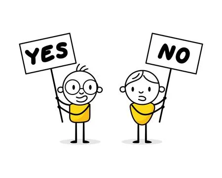 Men protesting with different opinions. Claim concept. Vector stock illustrat Stock Illustration