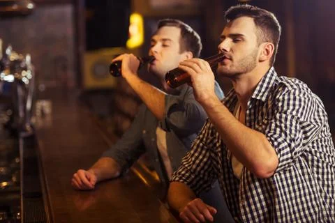 Men in pub Stock Photos