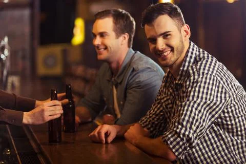Men in pub Stock Photos