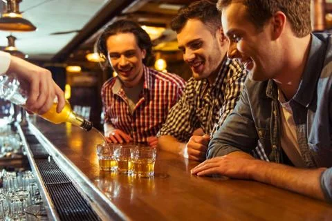 Men in pub Stock Photos