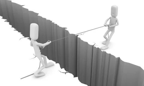 Men pull a rope Stock Illustration