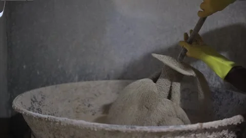 Men put casting part in send machine in factory. Industrial safety first Stock Footage 297263008