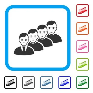 Men Queue Icon Stock Illustration