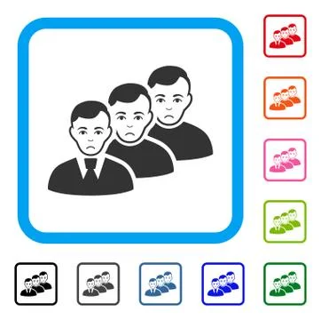 Men Queue Icon Stock Illustration