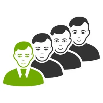 Men Queue Icon Stock Illustration
