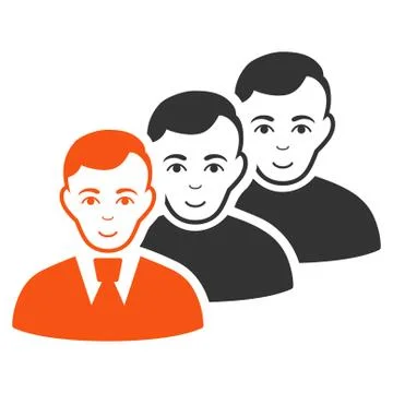 Men Queue Icon Stock Illustration