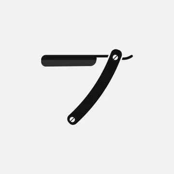 Men razor black icon Stock Illustration