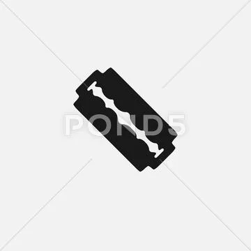 Men razor black icon Stock Illustration