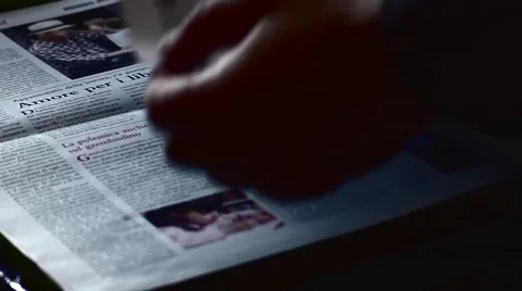 Men read the newspaper Stock Footage 63176968