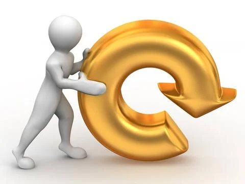 Men with Refresh symbol. 3d Men with Refresh symbol. 3d Copyright: xZoonar... Stock Photos