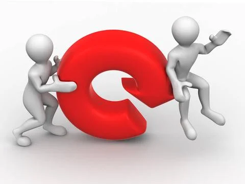 Men with Refresh symbol. 3d Men with Refresh symbol. 3d Copyright: xZoonar... Stock Photos