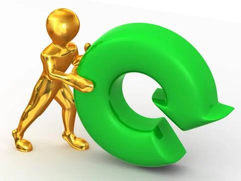 Men with Refresh symbol. 3d Men with Refresh symbol. 3d Copyright: xZoonar... Stock Photos