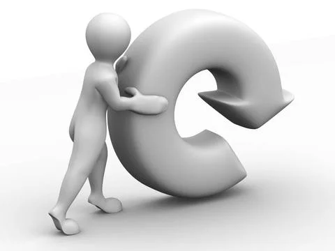 Men with Refresh symbol. 3d men with Refresh symbol Copyright: xZoonar.com... Stock Photos