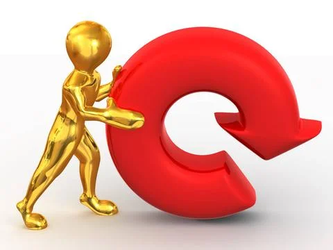Men with Refresh symbol. 3d Men with Refresh symbol. 3d Copyright: xZoonar... Stock Photos