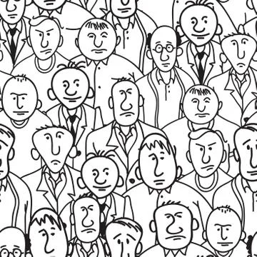 Men. Seamless background Stock Illustration