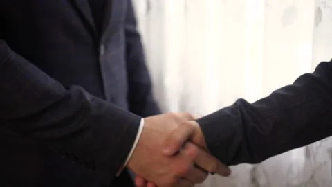 Men shake hands with each other Stock Footage 167355395