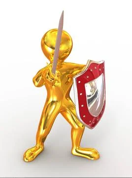 Men with shield and sword. 3d Men with shield and sword. 3d Copyright: xZo... Stock Photos
