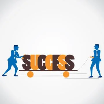 Men shift success word vector Stock Illustration