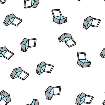 Men shoes box vector seamless pattern Stock Illustration