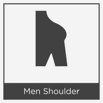 Men Shoulder icon isolated on white background Free Stock Illustration