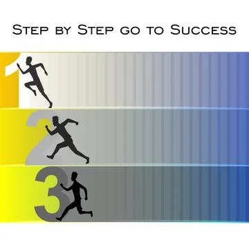 Men silhouette running to be the first, be the best, leader in work with Stock Illustration