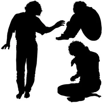 Men Silhouettes Stock Illustration