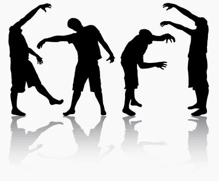 Men silhouettes Stock Illustration