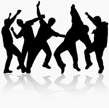 Men silhouettes Illustrazione stock