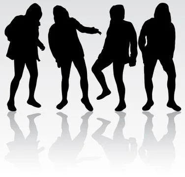 Men silhouettes Stock-Illustration