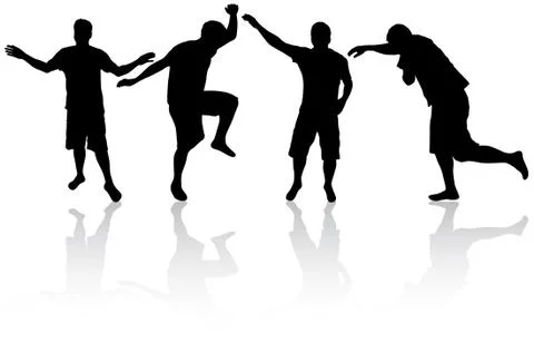 Men silhouettes Illustrazione stock