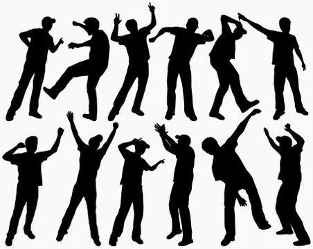 Men silhouettes Stock Illustration