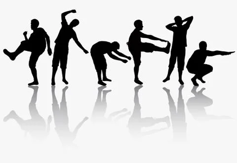 Men silhouettes Stock Illustration