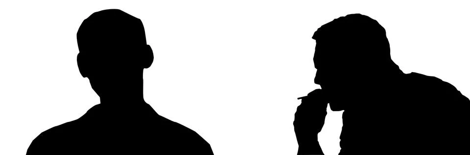 Men Silhouettes Stock Illustration