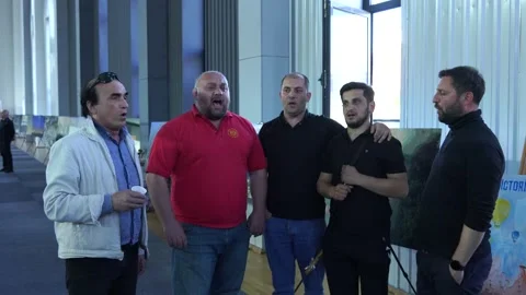 The men sing Stock Footage 194657099