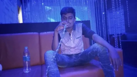 Men Smoking Hookah Stock-Footage 73800982