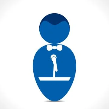 Men with speaker icon vector Stock Illustration